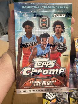 2021/22 TOPPS CHROME OTE OVERTIME ELITE SEALED HOBBY BOX 2 AUTOS PER BOX