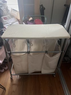 Laundry Basket With Ironing Board Top