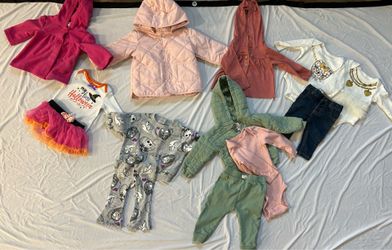 Baby Girl Fall & Winter Outfit Bundle | Jackets & Holiday Clothes | Size 3-6M 9M