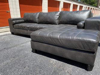 Gray sectional couch