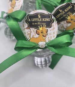 A Little King On The Way Baby Shower Pacifiers Guest Favor Necklaces