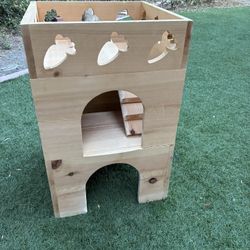 3 Story Wooden Bunny Tower 