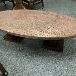 Copper Hammered Coffee Table 