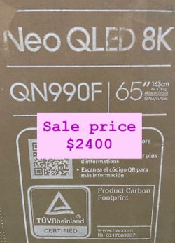 Samsung - 65” Class QN990F Series Neo QLED 8K Mini LED SamsungVision AI Smart Tizen TV