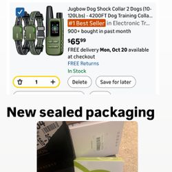 Dog Shock Collar 2 Dogs (10-120Lbs) - 4200FT Dog Training Collar with Remote IPX7 Waterproof Electric Collar with 4 Training Modes, Security Lock, Rec