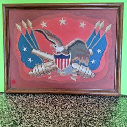 Completed Paint By Numbers Eagle/AMERICANA Picture 

