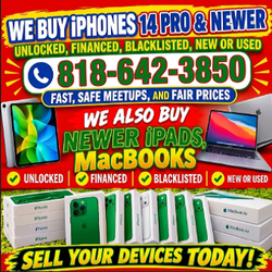 Sell my for phone 17 iPhone macbook iPads iWatch bulK for Cash Today!buyer