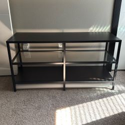 TV Stand Glass Metal 