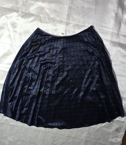 Pleated Navy Blue Women's Skirt
