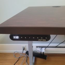 60” Uplift Standing Desk – Dark Brown Top – Excellent Condition