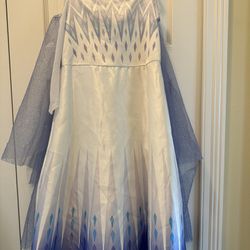 Elsa Frozen Costume Dress, Child Small 3-6 Years Old
