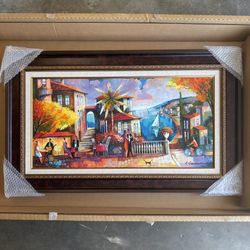 ALEX GRINSHPUN  “Lively Afternoon” 2017 Giclee On Canvas, Framed