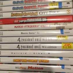 Nintendo Wii Games Super Paper Mario Animal Crossing And More