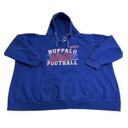 Buffalo Bills Hoodie Women 2X Blue NFL Football Sweatshirt Pullover Sweater Logo