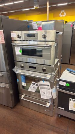 Thermador 30” electric wall oven microwave combo with warming drawer