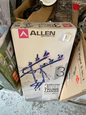 Photo New Allen Sports Deluxe 3-Bicycle Trunk Mounted Bike Rack Carrier, 103DN