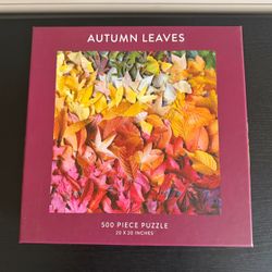 Galison Autumn Leaves Jigsaw Puzzle 500pc Interlocking 20 x 20 in 17+