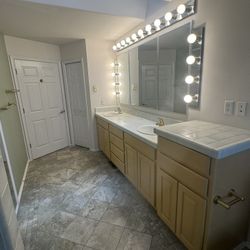 Bathroom Cabinets, Lights, Mirror 