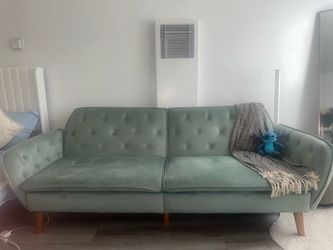 Green Cozy Velvet Sofa