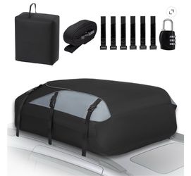 Car Roof Bag Rooftop Cargo Carrier, 21 Cubic Feet 1000D Waterproof Vehicle Soft-Shell Carriers