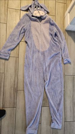 Eeyore Adult Fleece Onesie Costume large
