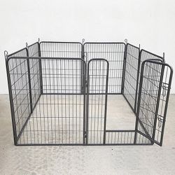 (NEW) $115 Heavy Duty 40” Tall x 32” Wide x 8-Panel Pet Playpen Dog Crate Kennel Exercise Cage Fence Play Pen 