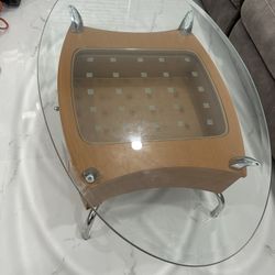 Glass Top Oval Coffee table