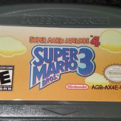 Super Mario Advance 4, Super Mario Bros 3 GBA Video Game Cartridge Gameboy Advance 