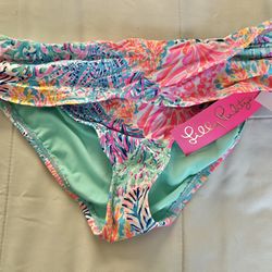 Lilly Pulitzer Lagoon Sarong Hipster Bikini Suit Bottoms - NWT - Multi Splashdance Print - Size 2