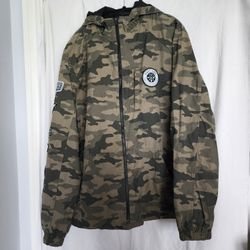 SALT LIFE Rouge Camo Camouflage Hoodie Lightweight Jacket Men's 2XL