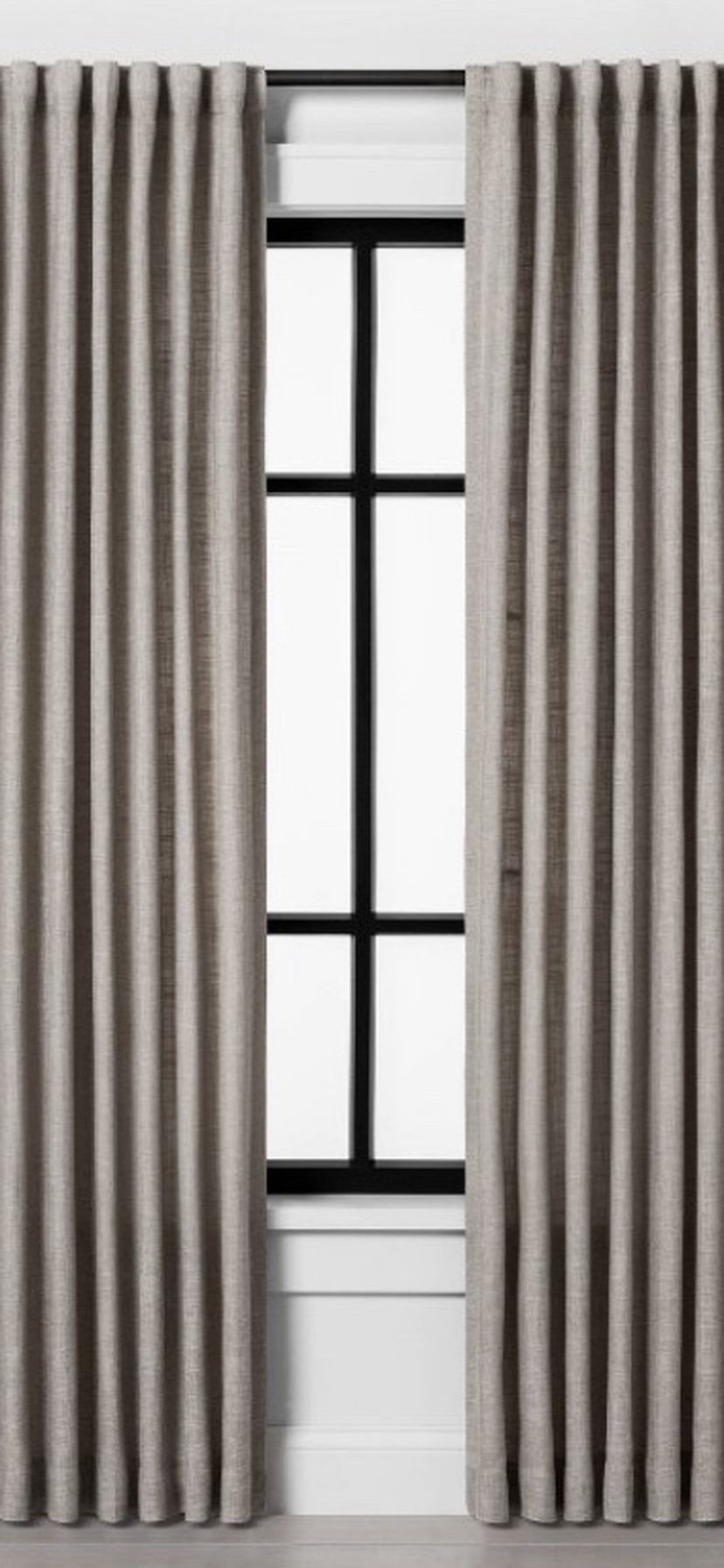Mainstays Beige/Tan Textured Solid Curtains (2 Panels) 84” X 38”