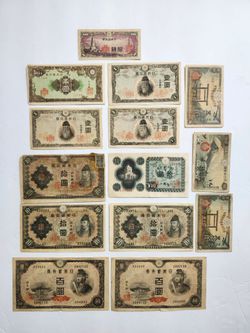 14 - Japan 1940's Banknotes - Antique Bills