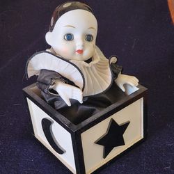 Harlequin Clown Music Box