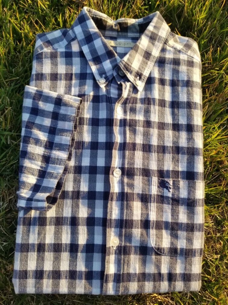 Burberry short sleeve button down shirt