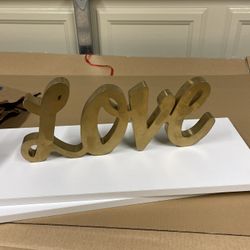 Gold “Love” Sign