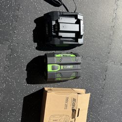 EGO 56V Power+ BA2242T 4 Ah Lithium-Ion Battery & the charger brand new never used.