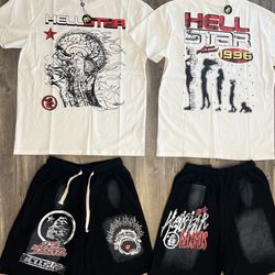 Hellstar Shirt And Short Set Brand New With Bag