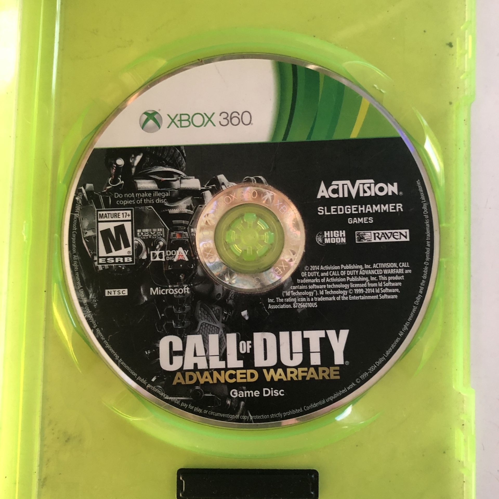 Xbox 360 Call Of Duty Advanced Warfare