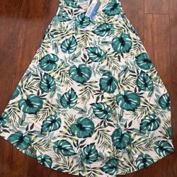 BRAND NEW Old Navy Green Leaf A-Line Skirt