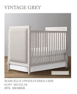 Marcelle crib restoration top hardware