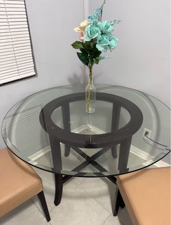 Glass  Round table