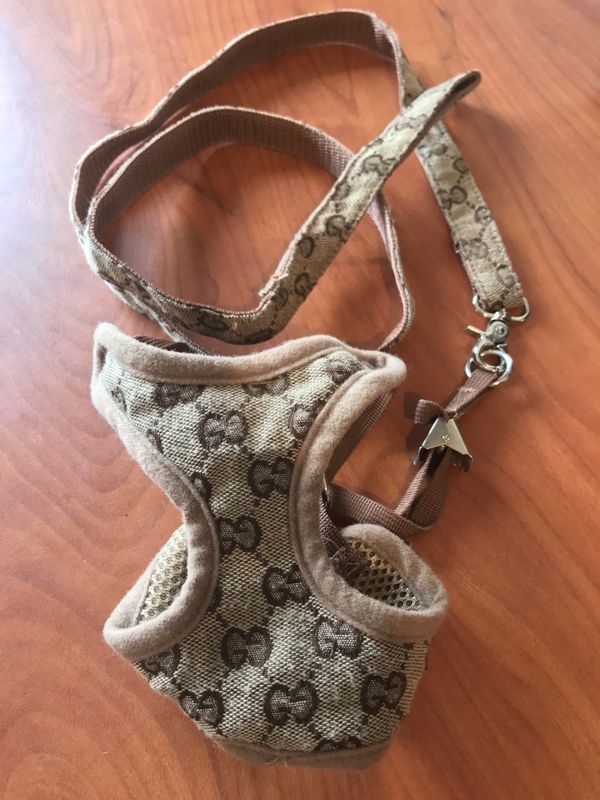 Gucci small dog harness with leash for Sale in Greenville, SC OfferUp