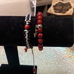 2 Red Bracelets