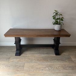 NOBLE bench - extra seating - trestle - black and warm brown - delivery available