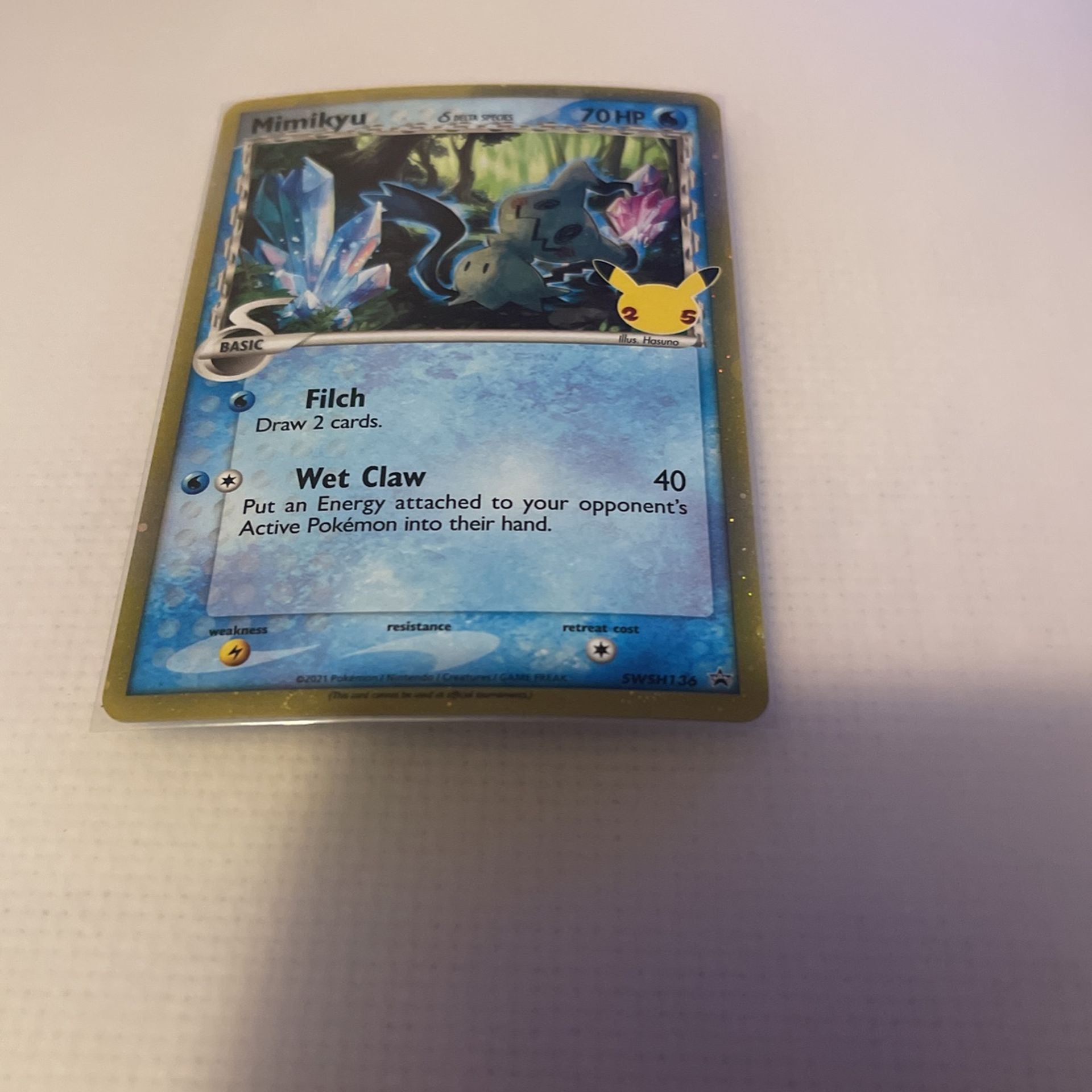 Pokémon Celebration Promo Mimikyu Swsh136