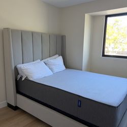 Queen Bed Frame with Mattress 