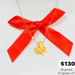 18k Real Gold Chain With 24k Pendant