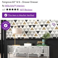 Silver/mirror Dresser