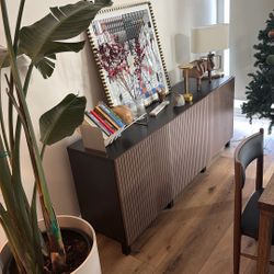 Modern Fluted Sideboard / Credenza – Large Storage Cabinet