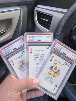 The big 3 PSA 6's 1996 pokemon poker cards